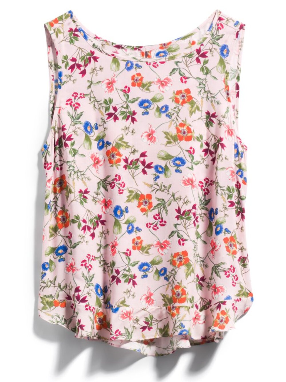 Barely worn like new "Adelene Top" sleeveless pink floral tank blouse
